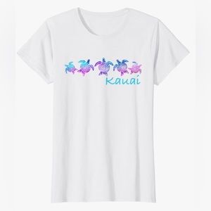 Kauai Hawaii Sea Turtles White Tee T-Shirt XL